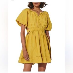 Cleobella Mustard Button-Down dress